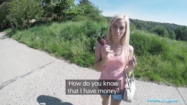 Public Agent Freaky blonde called Nesty demands sex outside - 3 image