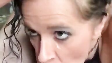 MILF skillfully sucks her husband's POV cock - 3 image