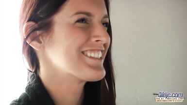 Tall girl rides old hammer