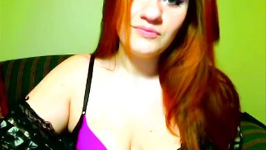 Chubby BBW Redhead Finger Fucks Her Pussy With Dirty Talk - 3 image