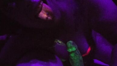 Slut Sucks Glow in the Dark Cock - 5 image