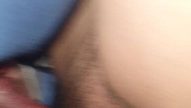 Hairy British wife with vibrator dildo - 1 image