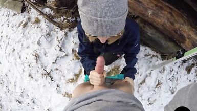 Ski Instructor Fucking his Cute Student after getting a Blowjob - POV Amateur Couple Lily&Jack - 4 image