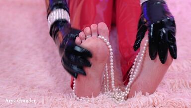 Arya Grander Oily Feet Teasing 4k Video. Slowly Romantic Foot Fetish Relax Masturbation. - 1 image