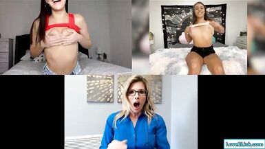 Milf sees stepdaughter and gf masturbate - 2 image