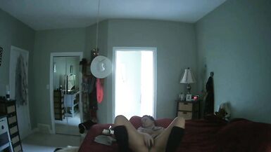 Hidden Camera Catches Wife Watching Porn with Black Dildo - 4 image