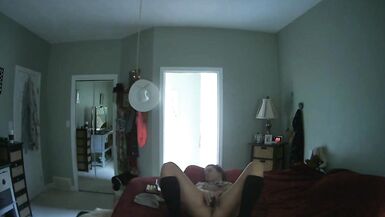 Hidden Camera Catches Wife Watching Porn with Black Dildo - 5 image