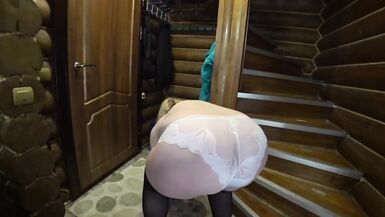 Lesbian with a Strapon Fucked a Mature Girlfriend Doggystyle. Big Ass POV. - 3 image