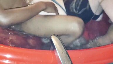 HUSBAND WATCH WIFE GET BBC GANGBANG IN HOT TUB AMATEUR INTERRACIAL REAL MILF HOTWIFE SHARING - 5 image
