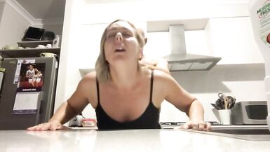 Spur of the Moment Kitchen Fuck Turns into Hot Session with both Holes Pounded - MIN MOO - 3 image