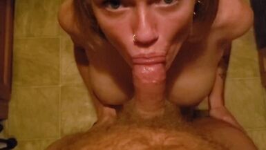 Blowjob and sex in a trailer