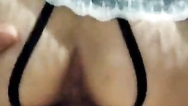 Russian wife in stockings - 2 image