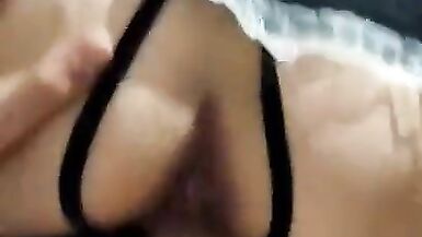 Russian wife in stockings - 3 image