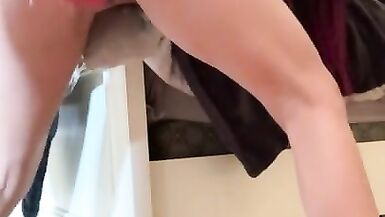 Housewife gets horny while handyman are in her home