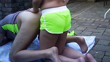 Pegging me on the patio - 4 image