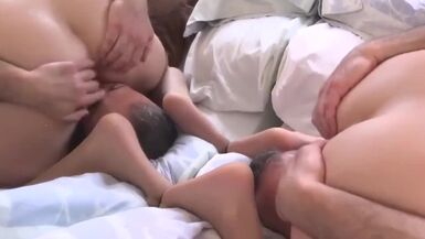 MILF Fucks Sugar Daddy in Front of Mirror - 1 image
