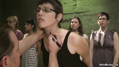 Milfs with nice boobs in naked police lineup - 2 image