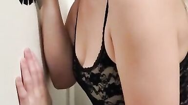 Hot Girlfriend with Braces Takes a Big Load of Cum at Her Glory Hole - 3 image