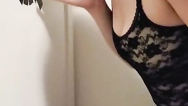 Hot Girlfriend with Braces Takes a Big Load of Cum at Her Glory Hole - 4 image