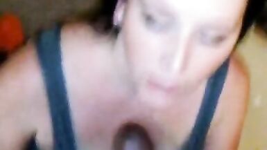 Pregnant MILF gives INTENSE BBC Blowjob! - 5 image
