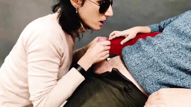 Spanish Woman in Glasses Sucks a Huge Cock - 4k Quality