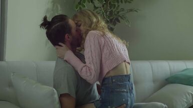 Petite body chick does a night stand with a big dick dude - 1 image
