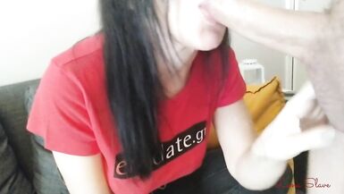 Blowjob and Facial is the best Present for Valentine's Day! Greek Amateur - 13 image