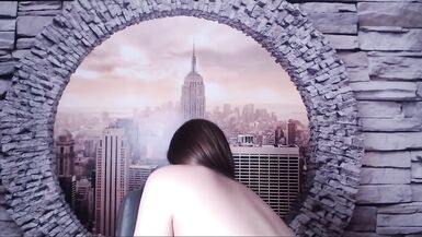 Big ass girl in glasses shows off her juicy and naked figure - 13 image