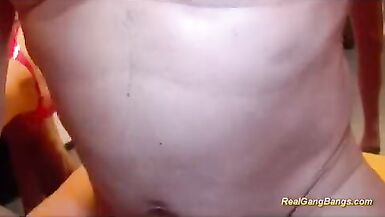 busty german in real gangbang orgy - 4 image