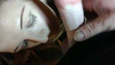 Stupid MILF Whore Sucks Step Dad's Meatsicle - 1 image