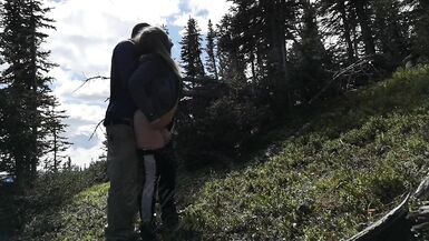 2210M Canadian Mountain Hike Ends in Standing Doggystyle - don't get Caught! - 12 image