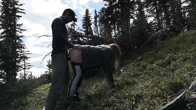 2210M Canadian Mountain Hike Ends in Standing Doggystyle - don't get Caught! - 6 image