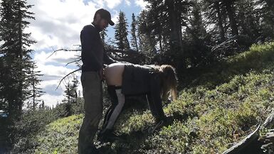 2210M Canadian Mountain Hike Ends in Standing Doggystyle - don't get Caught! - 7 image