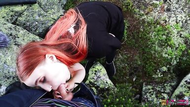 Sex and Blowjob in the Mountains with Beautiful Teen Girl - Stacy Starando - 3 image