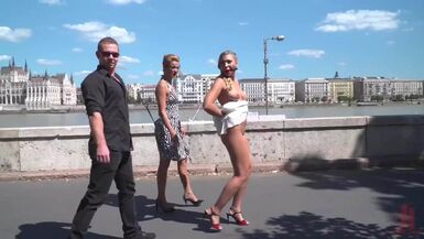 Slatko Malo Srpski Slut Comes to Hungary for Public BDSM! - 1 image