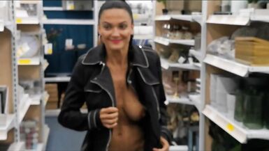 Milf Lilly Naked in the store, gets squirt-fucked after parking her car - 3 image