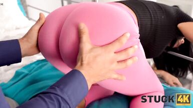 STUCK4K. Sexy hottie got stuck and needed some help - 5 image