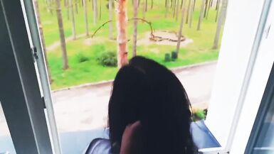 Schoolgirl Fucked by the Window with a Facial - 5 image
