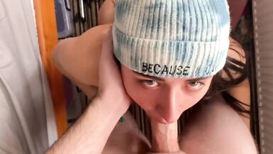 POV CUMSLUT SUCKS DICK AND GETS DICKED AND CREAMPIED - 4 image