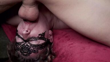 THROATPIE! Cum Hungry MILF Drains Balls in Extended DEEPTHROAT with Bulge - 1 image