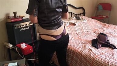 T&A  661 (02) - Hammered in my White Satin Dress, heels, and my Tight Ass in my Thong - 1 image