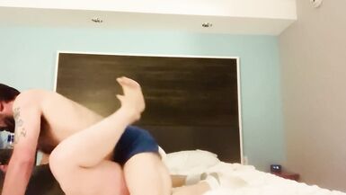 Amateur BBW Wife Fucks Husband in Hotel Room has Uncontrollable Orgasms - 4 image