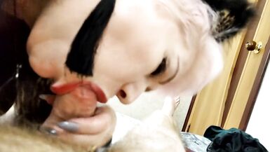 33 Min of Total Worship of a Mature Bitch to her Husband's Dick, only POV Blowjob Close-up Non-stop! - 3 image