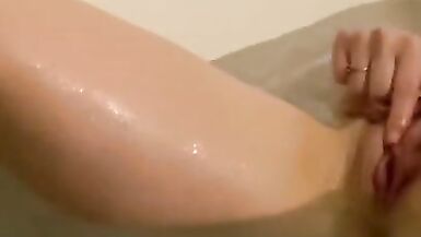 Watch me Play with my Pussy in the Bath, Sext them to my Husband & he Responded back with Cumming - 2 image