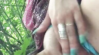 Playing with Pussy in a Public Park