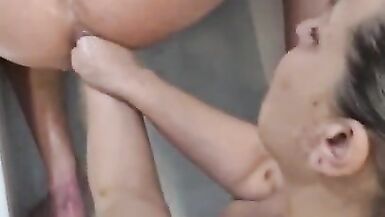 Friends double fist my ass