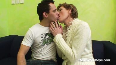 Slim Granny Gets Old Pussy Hammered By Young Cock - 2 image