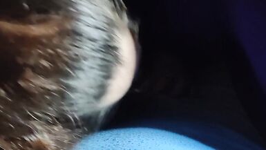 Step Mom Secretly Sucks Son Cock during Movie Night Dad Left the Room - 3 image