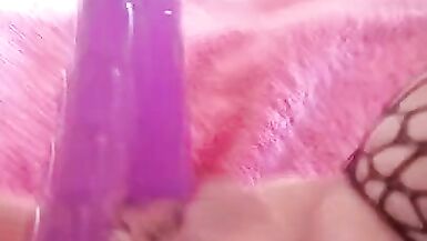 Milf, Abspritzen, Netzstrümpfe, Strümpfe, Stöhnen, Abspritzen - 2 image