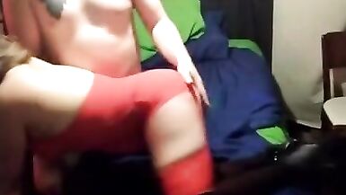 Red Hot Pussy Spanked Plugged and Fucked - 3 image